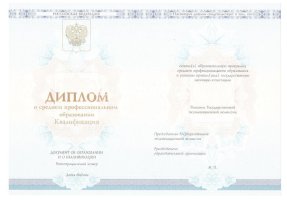 Диплом техникума 2014-2020 в Липецке